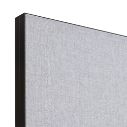 Akoestische tussenwand t.b.v. duo XFB3 met zwart (Z) aluminium kader (5 cm dik) 160x70 cm incl. magneet set zwart t.b.v. montage