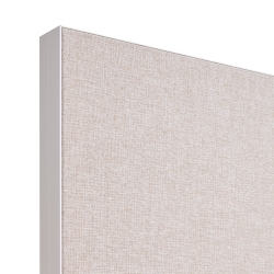 Akoestische tussenwand t.b.v. duo XFB3 met zwart (Z) aluminium kader (5 cm dik) 160x70 cm incl. magneet set wit t.b.v. montage
