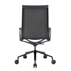 Design bureaustoel in mesh stoffering zwart