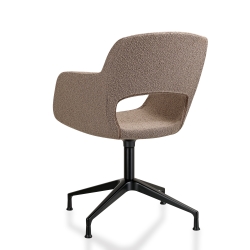 Vergaderstoel in bouclé stoffering