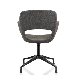 Vergaderstoel in bouclé stoffering