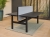 Akoestische tussenwand t.b.v. duo XFB3 met zwart (Z) aluminium kader (5cm dik) 180x70 cm 71605