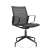 Design vergaderstoel in mesh zwart, zwart frame 70421