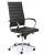 Design bureaustoel 1202, hoge rug in zwart PU 14246