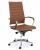 Design bureaustoel 1202, hoge rug in bruin PU 14238
